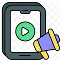 Video Marketing Megaphone Marketing Announcement Icon