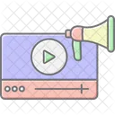 Video Marketing Lineal Color Icon Icon