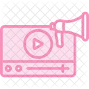 Video Marketing Duotone Line Icon Icon