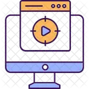 Video Marketing Targeted Video Target Media Icon