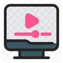 Video marketing, video streaming, video online, multimedia, reproductor multimedia, video, marketing,  Icono