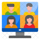 Video Meeting Video Call Video Conference Icon