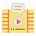 Mensaje De Video Chat De Video SMS De Video Icono