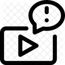 Mensaje de vídeo precaución  Icono