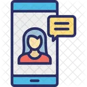 Chatting Mobile Video Call Icon