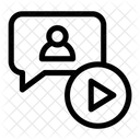Video Player Video Message Chat Bubble Icon