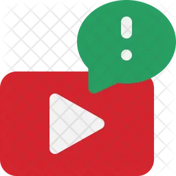 Video Message Caution  Icon