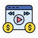 Money Video Advertising Icon