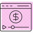 Video Monetizatio Color Shadow Thinline Icon Icon