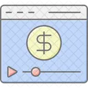 Video Monetizatio Lineal Color Icon Icon