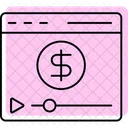 Video Monetizatio Color Shadow Thinline Icon Icon