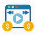 Money Video Advertising Icon