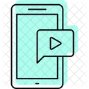 Video Celular Cor Sombra Thinline Icone Icon