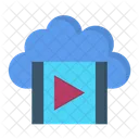 Medios De Nube Video Nube Icono