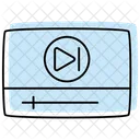 Online Video Color Shadow Thinline Icon Ícone