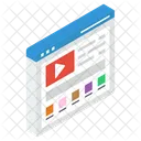 Video Page Interface Media Video Wireframe Icon
