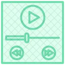 Video Player Color Outline Icon Icon