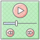 Video Player Awesome Lineal Color Icon Icon