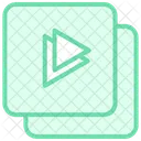 Video Player Duotone Line Icon Icon