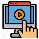 Video Player Interface Hand Icon