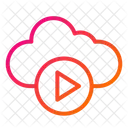 Video Player Play Button Cloud Storage Icon