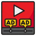 Video Player Ad Video Player Advertise Ads Icon