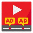 Video Player Ad Video Player Advertise Ads Icon