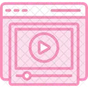 Video Player Duotone Line Icon Icon