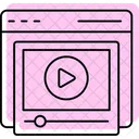 Video Player Color Shadow Thinline Icon Icon