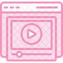 Video Player Duotone Line Icon Icon