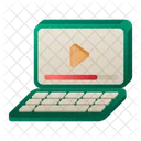Video Player on Laptop  Icon