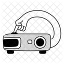 Half Tone Projector Illustration Video Projector Multimedia Projector アイコン
