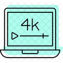Video Resolution Color Shadow Thinline Icon Icon