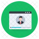 Videotraining Webinar Webbenutzer Symbol