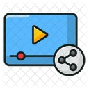 Video Sharing Video Streaming Media Share Icon