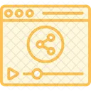 Video Sharing Duotone Line Icon Icon