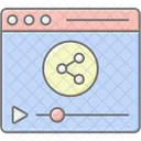 Video Sharing Lineal Color Icon Icon