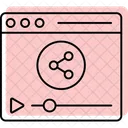 Video Sharing Color Shadow Thinline Icon Icon