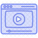 Video Streaming Duotone Line Icon Icône