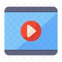 비디오 스트리밍 온라인 시청 라이브 방송 아이콘