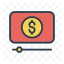 Video Streaming Dollar Icon