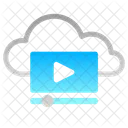 Video Streaming Aus Der Cloud Cloud Computing Cloud Hosting Symbol