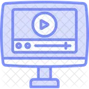 Video Streaming Duotone Line Icon Icon