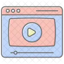 Video Streaming Lineal Color Icon Icon