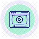 Video Streaming Line Icon Icon