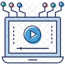 Video Streaming Netzwerk Medienmarketing Virales Video Symbol