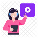 Customer Services Video Support Customer Support Icon