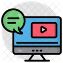 Video Texto Video Chat Video Mensaje Icono