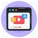 Language Tutorial Video Translation Video Language Learning Icon