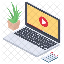 Vídeo de treinamento on-line  Ícone